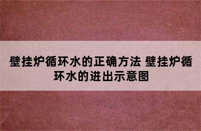 壁挂炉循环水的正确方法 壁挂炉循环水的进出示意图